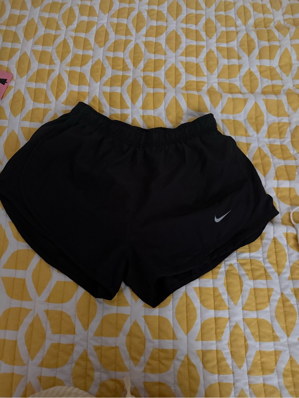 Nike Women’s Black Athletic Running Shorts with Reflective Swoosh